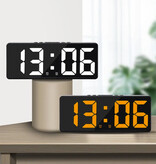 Stuff Certified® Alarm Klok Nachtlampje - LED Snooze Wekker Backlight Temperatuur - Oranje