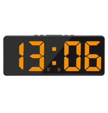 Stuff Certified® Alarm Klok Nachtlampje - LED Snooze Wekker Backlight Temperatuur - Oranje