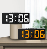 Stuff Certified® Alarm Klok Nachtlampje - LED Snooze Wekker Backlight Temperatuur - Oranje - Copy