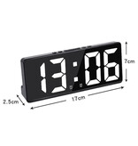 Stuff Certified® Alarm Klok Nachtlampje - LED Snooze Wekker Backlight Temperatuur - Oranje - Copy