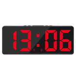 Stuff Certified® Alarm Klok Nachtlampje - LED Snooze Wekker Backlight Temperatuur - Oranje - Copy