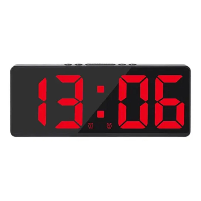 Alarm Clock Night Light - LED Snooze Alarm Clock Backlight Temperature - Orange - Copy