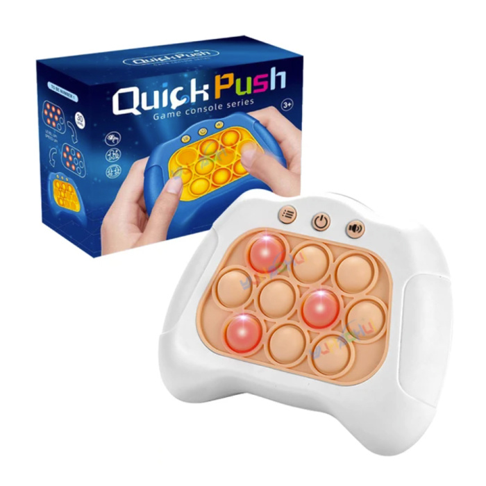 Pop It Spielekonsole – Fidget Toy Controller – Quick Push Anti Stress Motorikspielzeug Weiß