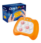 Stuff Certified® Console de jeu Pop It - Contrôleur de jouet Fidget - Jouet de motricité anti-stress à poussée rapide Orange