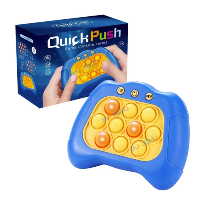 Consola de juegos Pop It - Controlador de juguete Fidget - Juguete de habilidades motoras antiestrés de empuje rápido Azul