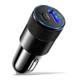 Maerknon 66W PD Car Charger with 2 Ports - Quick Charge 3.0 Charger Car Charger Black