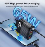 OLAF 6-Port Plug Charger 65W - PD / Quick Charge 3.0 / USB Charger Charger Plug Charger Adapter Black