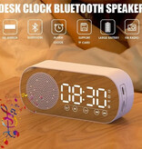 Stuff Certified® Alarm Klok Speaker - Spiegel FM Radio LED Snooze Wekker - Zwart