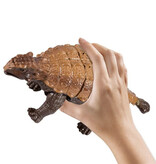 Stuff Certified® Dinosauro RC (Ankylosaurus) con telecomando - Robot giocattolo controllabile - Marrone