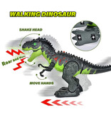 Stuff Certified® Dinosaure RC (T-Rex) avec effet de brume - Jouet télécommandé Tyrannosaurus Rex Dino Robot Vert