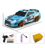 Stuff Certified® RC Car with Remote Control - GTR Model - High Speed Drift with LED Light at 1:24 Scale - Blue