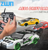 Stuff Certified® Auto RC con telecomando - Modello GTR - Deriva ad alta velocità con luce LED in scala 1:24 - Grigio