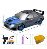 Stuff Certified® RC Car with Remote Control - GTR Model - High Speed Drift with LED Light at 1:24 Scale - Gray