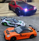 Stuff Certified® Coche RC con Mando a Distancia - Modelo AE86 - Deriva de Alta Velocidad con Luz LED a Escala 1:24 - Rojo