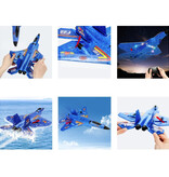 Stuff Certified® Szybowiec odrzutowy F22 Raptor RC z pilotem - pilotowany model zabawkowego samolotu w powietrzu - niebieski