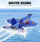 Stuff Certified® Szybowiec odrzutowy F22 Raptor RC z pilotem - pilotowany model zabawkowego samolotu unoszącego się w powietrzu - czerwony