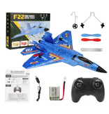 Stuff Certified® F22 Raptor RC Jet Glider con control remoto - Modelo de juguete pilotable Hover Airplane - Rojo