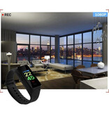 Virwir X8 Camera Watch 1080p - DVR Security Smartband Video Recorder - Black