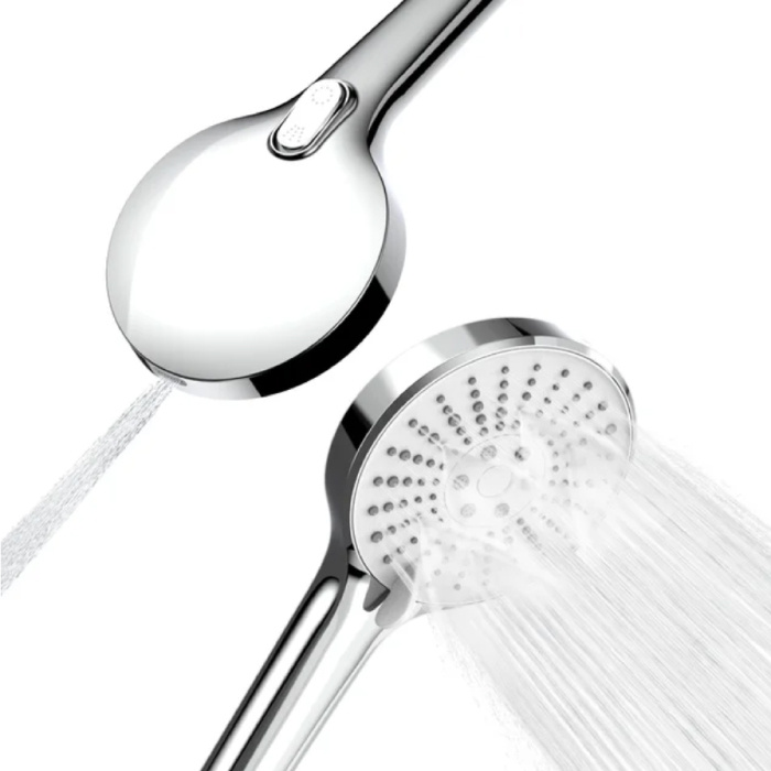 S05 Cabezal de ducha Ducha tipo lluvia - 6 modos Ducha de baño con bañera de alta presión - Blanco
