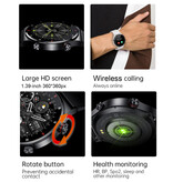 Lige Smartwatch con cardiofrequenzimetro e misuratore di ossigeno - Orologio sportivo per il monitoraggio della salute - Cinturino in silicone - Grigio