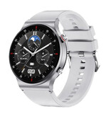 Lige Smartwatch con cardiofrequenzimetro e misuratore di ossigeno - Orologio sportivo per il monitoraggio della salute - Cinturino in silicone - Grigio