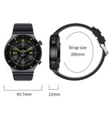 Lige Reloj inteligente con monitor cardíaco y medidor de oxígeno - Reloj deportivo con seguimiento de salud - Correa de metal - Negro