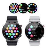 Lige Smartwatch z monitorem pracy serca i miernikiem tlenu – Zegarek monitorujący stan zdrowia – Pasek metalowy – Srebrny