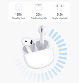 QCY Auriculares inalámbricos T20 - Auriculares Bluetooth 5.3 ENC - Auriculares Auriculares Blanco