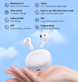 QCY Auriculares inalámbricos T20 - Auriculares Bluetooth 5.3 ENC - Auriculares Auriculares Blanco