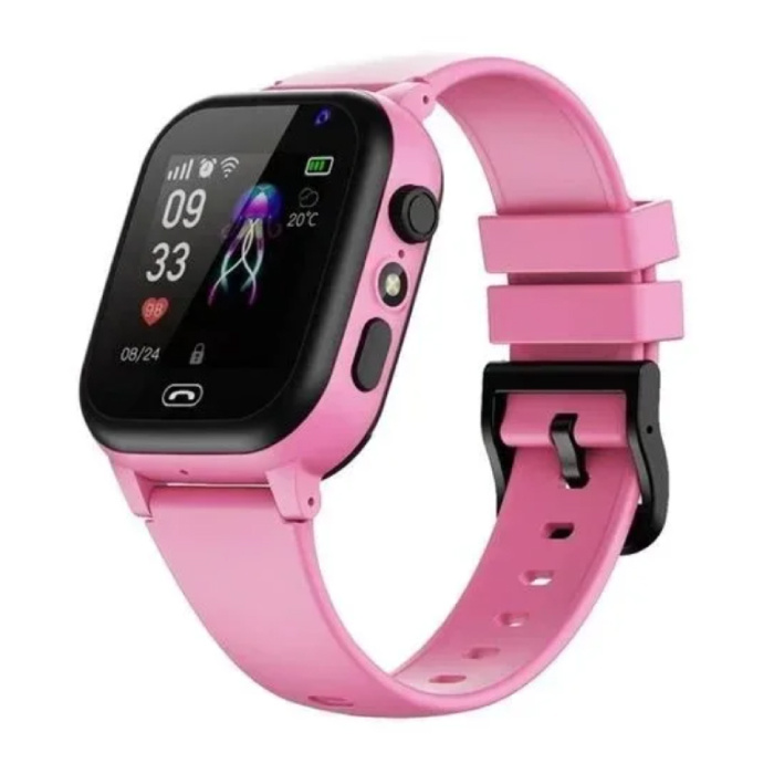 Kids Smartwatch met GPS Tracker - Voor Kinderen Smartband Smartphone Horloge - Roze