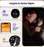 Zeblaze Reloj inteligente GTR 3 Pro - Reloj inteligente con seguimiento de actividad deportiva iOS Android - Negro