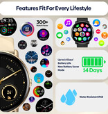 Zeblaze Reloj inteligente GTR 3 Pro - Reloj inteligente con seguimiento de actividad deportiva iOS Android - Negro