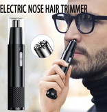 Stuff Certified® Recortadora de vello de nariz - Afeitadora eléctrica inalámbrica para cejas y orejas con USB - Negro