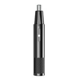 Stuff Certified® Recortadora de vello de nariz - Afeitadora eléctrica inalámbrica para cejas y orejas con USB - Negro