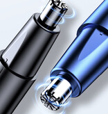 Stuff Certified® Tagliacapelli per naso - Rasoio elettrico USB per sopracciglia e orecchie senza fili - Bianco