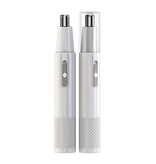Stuff Certified® Tagliacapelli per naso - Rasoio elettrico USB per sopracciglia e orecchie senza fili - Bianco