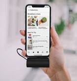 Stuff Certified® Mini banco de energía de 10,000 mAh para USB-C - Cable Lightning adicional para iPhone Cargador de batería de emergencia - Negro