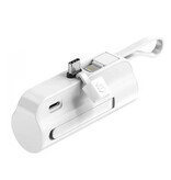 Stuff Certified® Mini powerbank 10 000 mAh na USB-C - dodatkowy kabel Lightning do iPhone'a Awaryjna ładowarka do baterii - biała