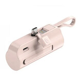 Stuff Certified® Mini powerbank 10 000 mAh na USB-C - dodatkowy kabel Lightning do iPhone'a Awaryjna ładowarka do baterii - różowy