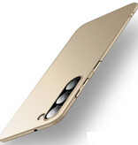 Stuff Certified® Ultra Thin Case for Samsung Galaxy S22 Ultra - Hard Plastic Case Cover - Gold