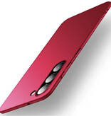 Stuff Certified® Ultra Dun Hoesje voor Samsung Galaxy S22 Ultra - Hard Plastic Case Cover - Rood