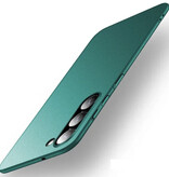 Stuff Certified® Ultra Thin Case for Samsung Galaxy S22 Ultra - Hard Plastic Case Cover - Matte Green