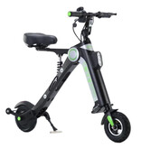 Stuff Certified® Scooter eléctrico plegable 250W - Bicicleta plegable con neumáticos de 8 pulgadas - Negro