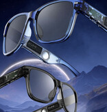 Kumi Gafas de sol Bluetooth Meta V1 con auriculares incorporados - Auriculares abiertos TWS - Negro