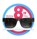 Kumi Okulary przeciwsłoneczne Meta V1 Bluetooth z wbudowanymi słuchawkami - Słuchawki nauszne TWS - Czarne