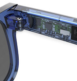 Kumi Okulary przeciwsłoneczne Meta V1 Bluetooth z wbudowanymi słuchawkami - Słuchawki nauszne TWS - Czarne