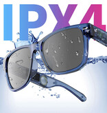 Kumi Okulary przeciwsłoneczne Meta V1 Bluetooth z wbudowanymi słuchawkami - Słuchawki nauszne TWS - Czarne