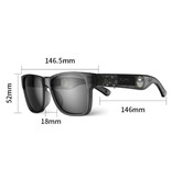 Kumi Gafas de sol Bluetooth Meta V1 con auriculares incorporados - Auriculares abiertos TWS - Negro