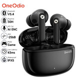 OneOdio Auricolari Wireless Supereq S10 - Auricolari Bluetooth 5.4 ANC/ENC TWS - Nero