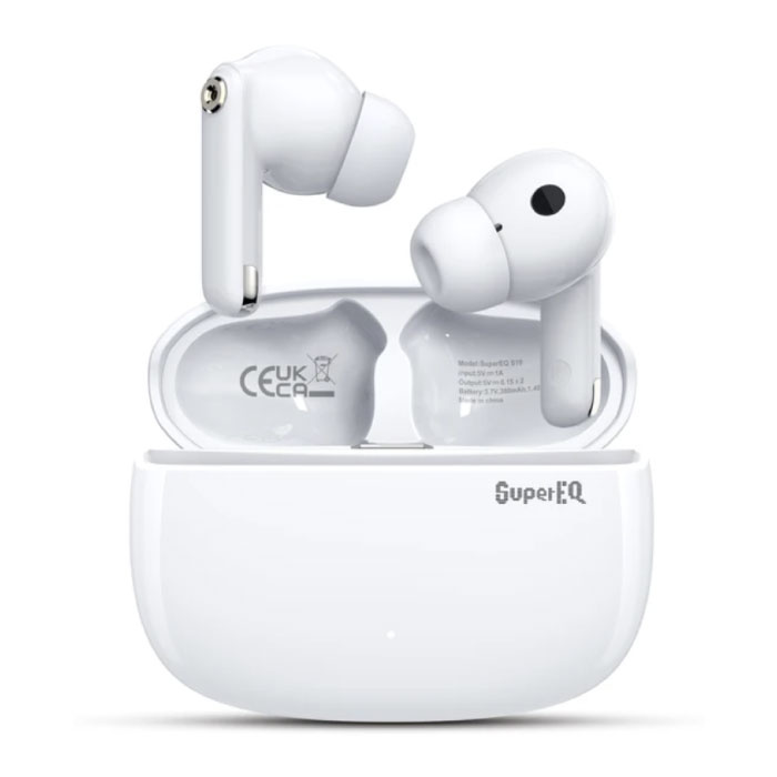 Écouteurs sans fil Supereq S10 - Écouteurs Bluetooth 5.4 ANC/ENC TWS - Blanc